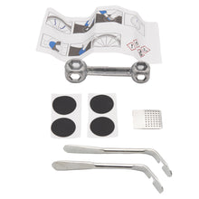 Laden Sie das Bild in den Galerie-Viewer, Fahrrad Reparaturset Reifen Reparatur Flicken Set 10-teilig mit Werkzeug