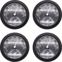 Laden Sie das Bild in den Galerie-Viewer, Thermometer Hygrometer Luftfeuchtigkeit Temperatur Analog Wetterstation Rund