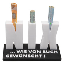 Laden Sie das Bild in den Galerie-Viewer, Geschenk Geldgeschenk Geschenkidee Nichts NIX Geldscheingeschenk Geburtstag