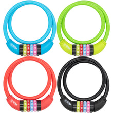 Laden Sie das Bild in den Galerie-Viewer, Fahrradschloss Zahlenschloss Kabelschloss Panzerschloss Kombination Schloss 65cm