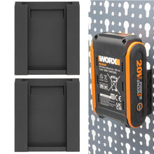 Laden Sie das Bild in den Galerie-Viewer, Akkuhalter für Worx Akku für Küpper Lochwand Wandhalter Wandhalterung Halter 20V