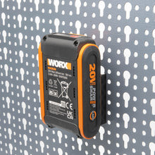 Laden Sie das Bild in den Galerie-Viewer, Akkuhalter für Worx Akku für Küpper Lochwand Wandhalter Wandhalterung Halter 20V