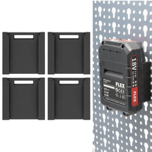 Laden Sie das Bild in den Galerie-Viewer, Akkuhalter für FLEX Akku für Küpper Lochwand Akkuwandhalter Halterung Flex 18V