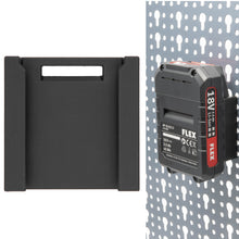 Laden Sie das Bild in den Galerie-Viewer, Akkuhalter für FLEX Akku für Küpper Lochwand Akkuwandhalter Halterung Flex 18V