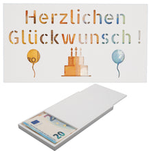 Laden Sie das Bild in den Galerie-Viewer, Geldgeschenk Geschenkidee Geldscheingeschenk Geburtstagskarte Geburtstag Geld