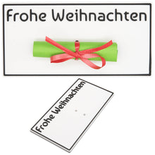 Laden Sie das Bild in den Galerie-Viewer, Geschenkidee Weihnachten Gutschein Weihnachtskarte Schein Merry Xmas Geschenk