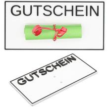Laden Sie das Bild in den Galerie-Viewer, Geschenk Gutschein Geschenkidee Gutscheingeschenk Geburtstag Verpackung 3D-Optik