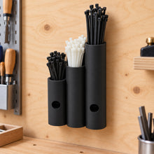 Laden Sie das Bild in den Galerie-Viewer, Kabelbinder-Halter für die Wand mit 3 gestuften Röhren, Setgröße wählbar