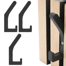 Laden Sie das Bild in den Galerie-Viewer, Garderobenhaken Akustikpaneele Kleiderhaken Akustik Paneele Akustikpanele Haken Schwarz