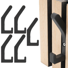 Laden Sie das Bild in den Galerie-Viewer, Garderobenhaken Akustikpaneele Kleiderhaken Akustik Paneele Akustikpanele Haken Schwarz