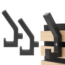 Laden Sie das Bild in den Galerie-Viewer, Kleiderhaken Garderobenhaken Akustik Paneele Akustikpaneele Doppelhaken Quer