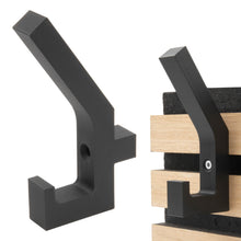 Laden Sie das Bild in den Galerie-Viewer, Kleiderhaken Garderobenhaken Akustik Paneele Akustikpaneele Doppelhaken Quer