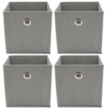 Laden Sie das Bild in den Galerie-Viewer, Faltbox Faltkiste Faltboxen Aufbewahrungsbox 20x20x20 Regalbox Box Grau Staubox