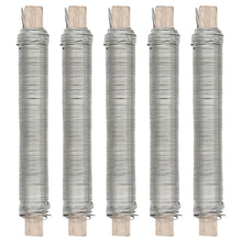 Laden Sie das Bild in den Galerie-Viewer, 1-100 Rollen Wickeldraht Bindedraht Basteldraht Blumendraht verzinkt Holzstab