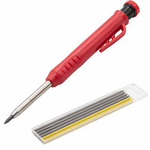 Laden Sie das Bild in den Galerie-Viewer, Tieflochmarker Lochbleistift Zimmermannsbleistift 6 Minen Spitzer Baumarker 40mm