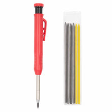 Laden Sie das Bild in den Galerie-Viewer, Tieflochmarker Lochbleistift Zimmermannsbleistift 6 Minen Spitzer Baumarker 40mm