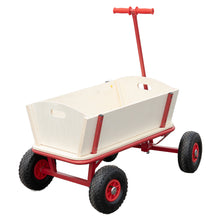 Laden Sie das Bild in den Galerie-Viewer, Bollerwagen Handwagen Transportwagen Holz Strandwagen Luftreifen Plattformwagen