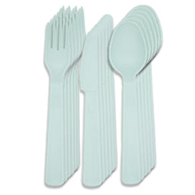 Laden Sie das Bild in den Galerie-Viewer, Besteck Mehrweg Party Camping Gabel Messer Löffel Kunststoff Plastik Set