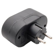 Laden Sie das Bild in den Galerie-Viewer, Doppelstecker Steckdosenleiste Mehrfachsteckdose Doppelsteckdose Schuko Schwarz