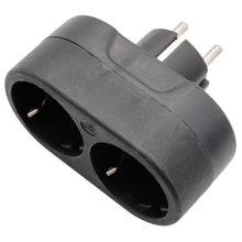 Laden Sie das Bild in den Galerie-Viewer, Doppelstecker Steckdosenleiste Mehrfachsteckdose Doppelsteckdose Schuko Schwarz