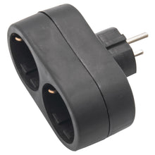 Laden Sie das Bild in den Galerie-Viewer, Doppelstecker Steckdosenleiste Mehrfachsteckdose Doppelsteckdose Schuko Schwarz