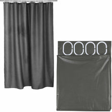 Laden Sie das Bild in den Galerie-Viewer, Duschvorhang Badewannenvorhang Ersatzvorhang Wannenvorhang Leicht Grau 180x200cm