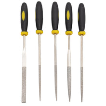 Laden Sie das Bild in den Galerie-Viewer, 5tlg Feilenset Schlüsselfeile Diamantfeile Nadelfeile Minifeile Feile Diamat Set