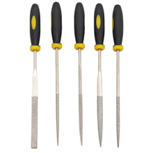 Laden Sie das Bild in den Galerie-Viewer, 5tlg Feilenset Schlüsselfeile Diamantfeile Nadelfeile Minifeile Feile Diamat Set