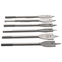 Laden Sie das Bild in den Galerie-Viewer, 6tlg Flachbohrer Flachfräsbohre Holzbohrer Flachholzbohrer Flachfräser Bohrer