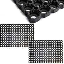 Laden Sie das Bild in den Galerie-Viewer, Fußmatte Türmatte Gummimatte Haustürmatte Schmutzfangmatte Fußabtreter 40x60 cm