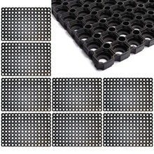 Laden Sie das Bild in den Galerie-Viewer, Fußmatte Türmatte Gummimatte Haustürmatte Schmutzfangmatte Fußabtreter 40x60 cm