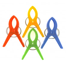 Laden Sie das Bild in den Galerie-Viewer, 4x Handtuchklammer XXL Wäscheklammer Strandtuch Badetuch Handtuch Clips Klammern