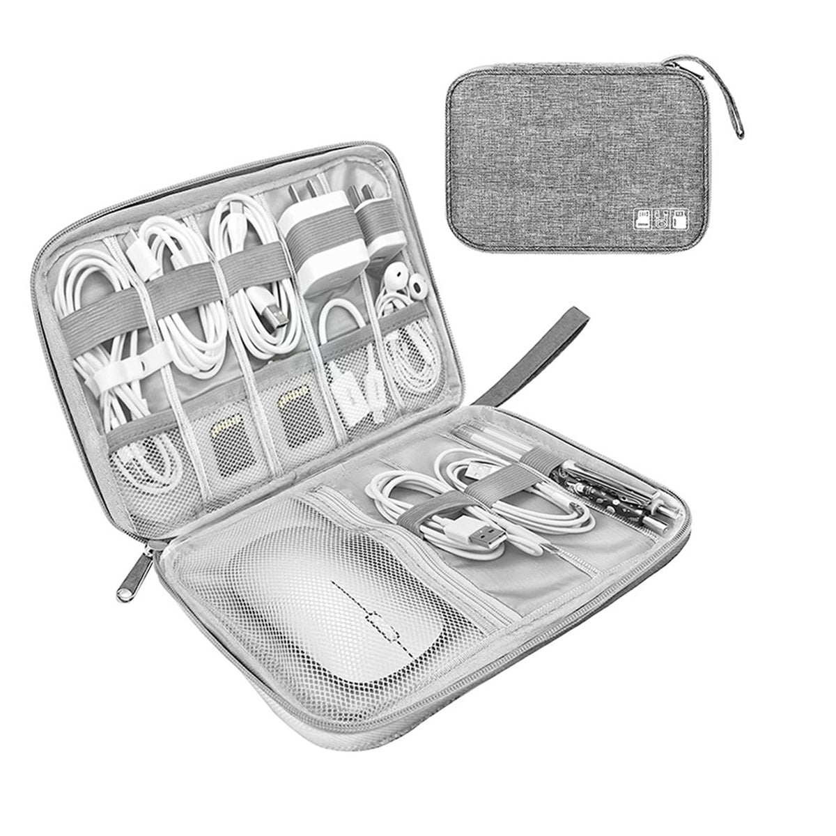 Kabel Tasche Kabeltasche Aufbewahrungstasche Organizer Reise Elektroni –