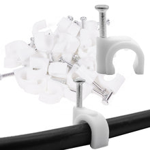 Laden Sie das Bild in den Galerie-Viewer, Nagelschelle Kabelschelle Nagelschelle Kabelklemme 6-8 mm Kabelhalter Weiß Set