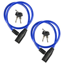 Laden Sie das Bild in den Galerie-Viewer, Fahrradschloss Kabelschloss Motorradschloss Panzerschloss mit Schlüssel 65 cm