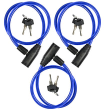 Laden Sie das Bild in den Galerie-Viewer, Fahrradschloss Kabelschloss Motorradschloss Panzerschloss mit Schlüssel 65 cm