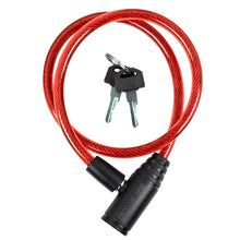 Laden Sie das Bild in den Galerie-Viewer, Fahrradschloss Kabelschloss Motorradschloss Panzerschloss mit Schlüssel 65 cm