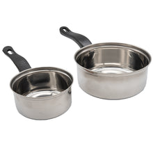 Laden Sie das Bild in den Galerie-Viewer, Stielkochtopf Stieltopf Stielkasserolle Edelstahl Serviertopf Küchentopf Topf
