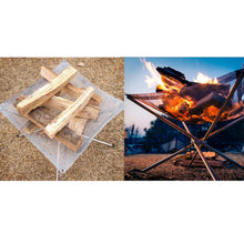Laden Sie das Bild in den Galerie-Viewer, Feuerstelle Tragbar Faltbar Camping Garten Feuerkorb Lagerfeuer Stahlgeflecht
