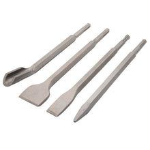 Laden Sie das Bild in den Galerie-Viewer, SDS Plus Meissel 4-tlg Meißel Flachmeißel Spitzmeißel Fugenmeißel Fliesen Kanal