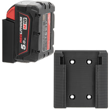 Laden Sie das Bild in den Galerie-Viewer, Akku Halter für Milwaukee M18 Halterung Akkuhalter Wandhalter Wandhalterung 18V
