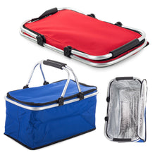 Laden Sie das Bild in den Galerie-Viewer, Einkaufskorb Picknikkorb Thermo Kühltasche Korb Faltbar Picknick Tasche Kühlbox