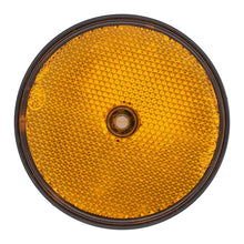Laden Sie das Bild in den Galerie-Viewer, 2x Reflektor Anhänger 85mm Orange Rund Seitenstraher Wohnwagen PKW Katzenauge