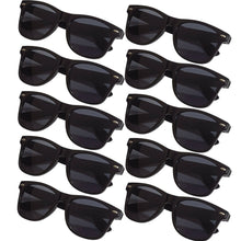Laden Sie das Bild in den Galerie-Viewer, Sonnenbrille Pilotenbrille Retro Nerd Horn Party Brille Schwarz UV Schutz