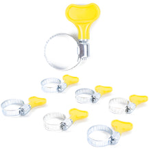 Laden Sie das Bild in den Galerie-Viewer, 6x Schlauchschelle mit Griff Schelle Flügelmutter Schlauchklemme Rohrschelle Set