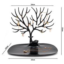 Laden Sie das Bild in den Galerie-Viewer, Schmuckbaum Schmuckständer Schmuckhalter Kettenständer Halsketten Hirsch Schwarz