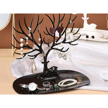 Laden Sie das Bild in den Galerie-Viewer, Schmuckbaum Schmuckständer Schmuckhalter Kettenständer Halsketten Hirsch Schwarz