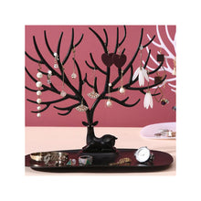 Laden Sie das Bild in den Galerie-Viewer, Schmuckbaum Schmuckständer Schmuckhalter Kettenständer Halsketten Hirsch Schwarz