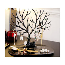 Laden Sie das Bild in den Galerie-Viewer, Schmuckbaum Schmuckständer Schmuckhalter Kettenständer Halsketten Hirsch Schwarz