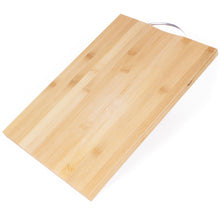 Laden Sie das Bild in den Galerie-Viewer, Schneidebrett mit Griff Bambus sehr stabil hochwertig Küchenbrett doppelseitig